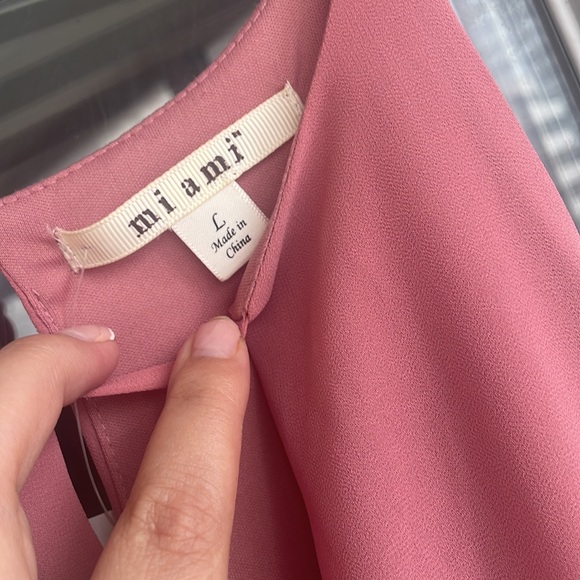 Never Worn: Pink Chiffon Mini Dress - Picture 4 of 5